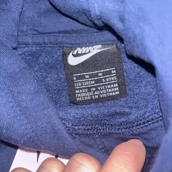 Nike Navy Blue Hoodie girl size small kangaroo pocket - Picture 7 of 7